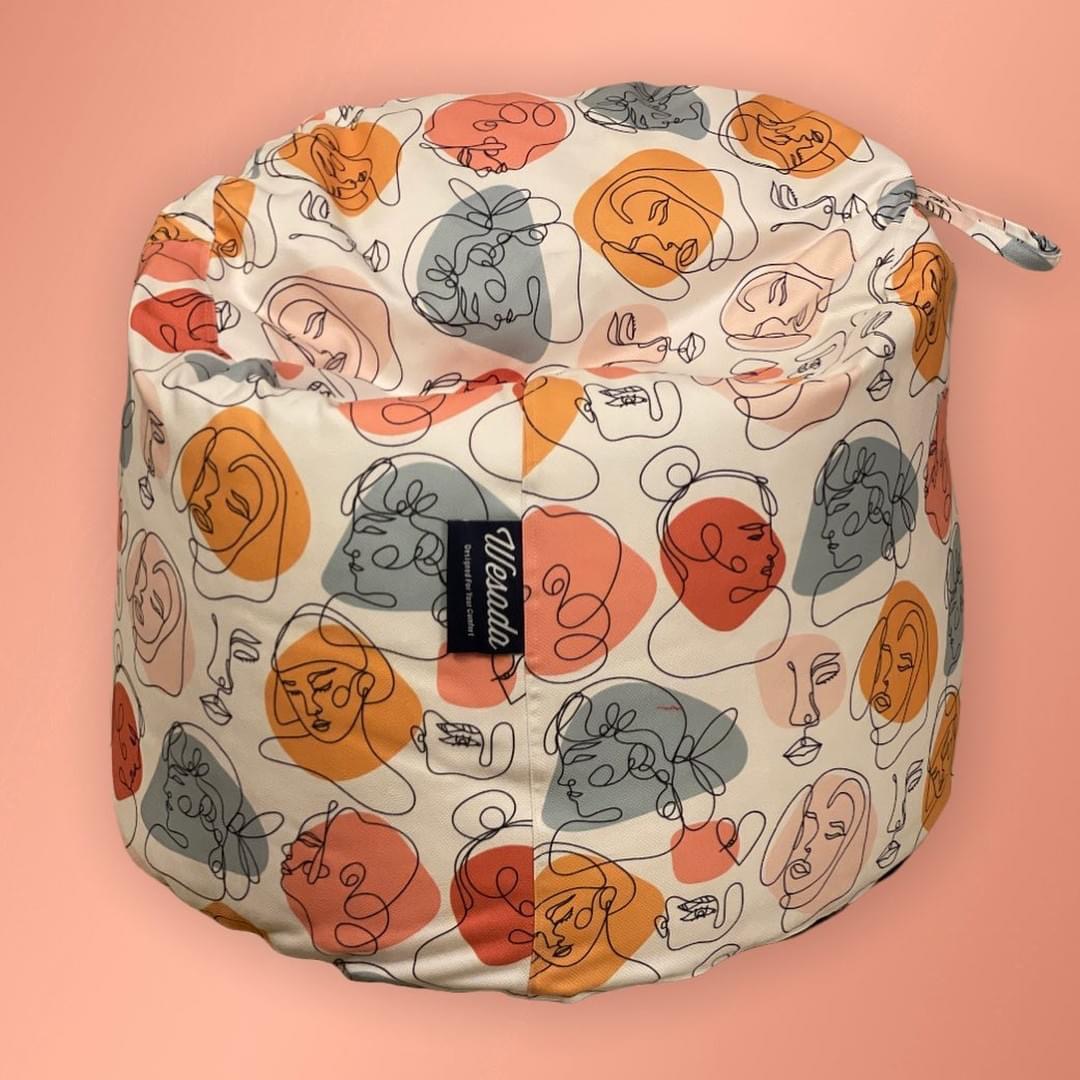 076FDEF8-E28B-4D47-A059-8E05F9BA7E37 Printed beanbag (Faces) - Image 1