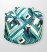Printed Beanbag(Green shapes)