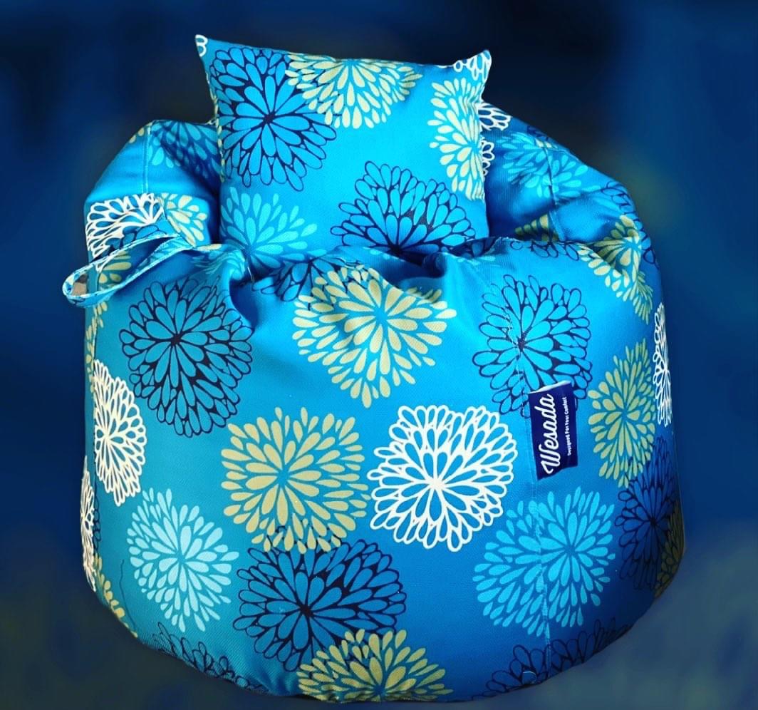 623C44EB-937A-4A0E-88B3-1FF0FC6B4F08 Printed Beanbag(Flowers arabesque) - Image 1