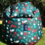 Printed beanbag ( christmas green)