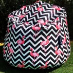 Printed Beanbag(flamingo in black &white)