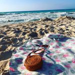 Beachmat ( flamingo with donuts)